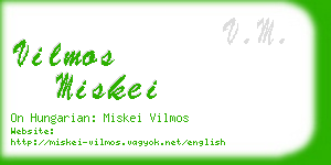 vilmos miskei business card